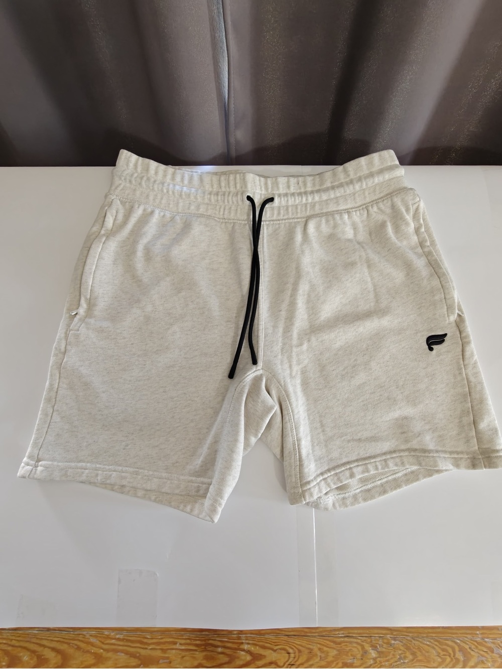 Men's Fabletics Cream Fleece Lounge Shorts with Drawstring